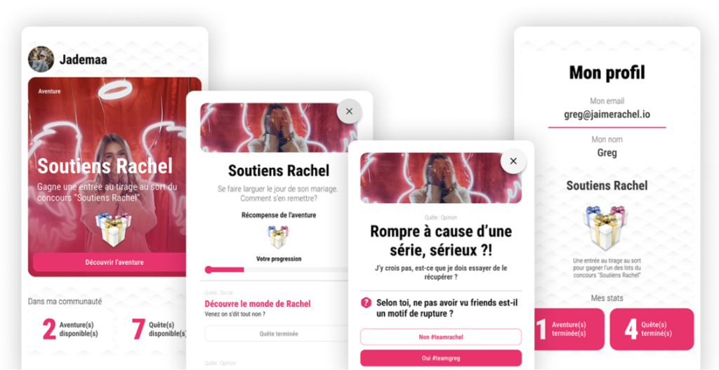 L'Aventure interactive Webapp - Support Rachel