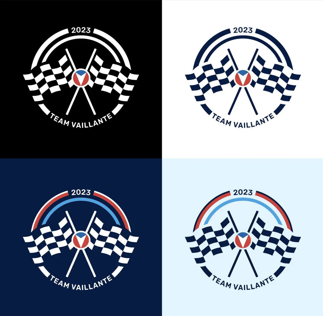 Logos de la Team Vaillante — Options C et D