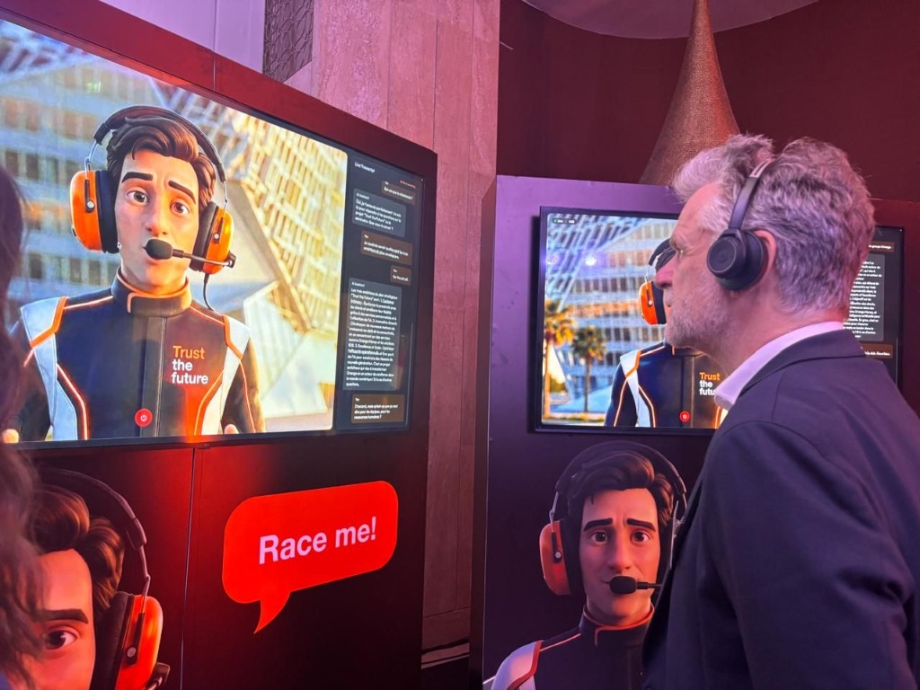 Participant in direct real-time voice interaction with AIrton avatar